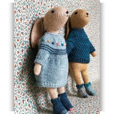 Вязание спицами кролика Bunny Odile - Cinthia Vallet