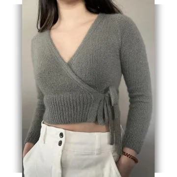 Вязаный кардиган с запахом Robinson Wrap Cardigan - Florence Miller