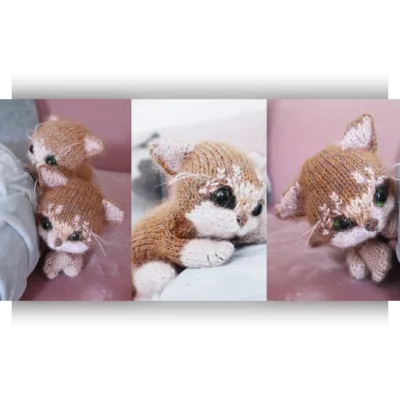 Вязаный котёнок спицами Itty Bitty Kitty - Вяжи.ру