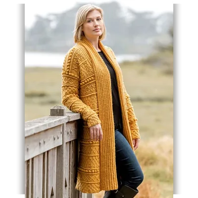 Вязаный крючком кардиган Exeter Gansey - Melissa Leapman
