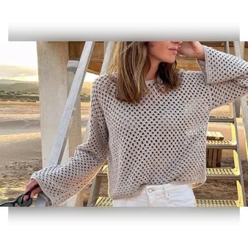 Вязаный крючком женский пуловер Tropez - Susanne Müller