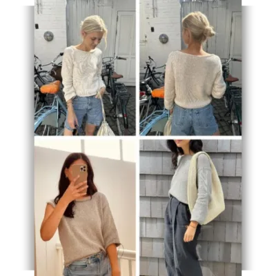 Вязаный льняной пуловер Sevilla Blouse - PetiteKnit