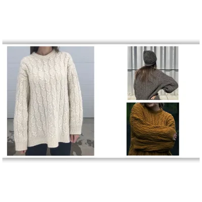 Вязаный пуловер с косами Minto Sweater - Magdalena Parker