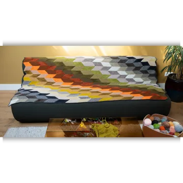 Вязаный разноцветный плед Hvammsvik - Stephen West