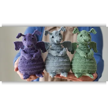 Вязаный спицами дракончик Little Dragon