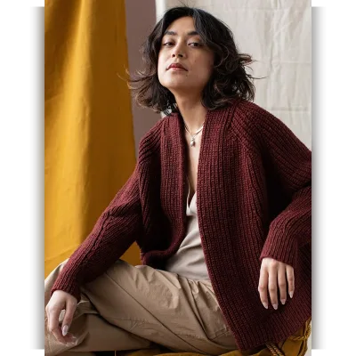 Вязаный спицами кардиган Reading Cardigan - Jared Flood