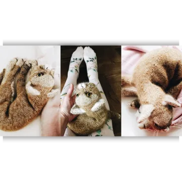 Вязаный спицами кот Cat - Клер Гарланд
