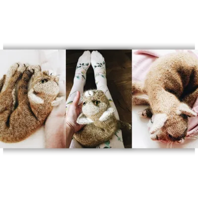 Вязаный спицами кот Cat - Клер Гарланд