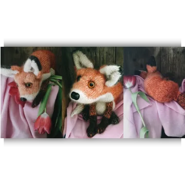 Вязаный спицами лисёнок Fox Cub - Клер Гарланд