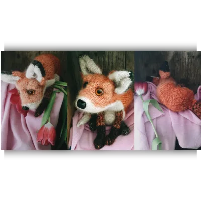 Вязаный спицами лисёнок Fox Cub - Клер Гарланд