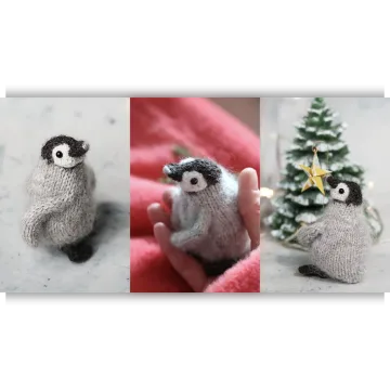 Вязаный спицами пингвин Baby Penguin - Claire Garland