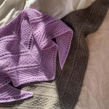 Вязаный спицами шарф бактус Scarf No. 2 - My favourite things