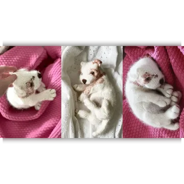 Вязаный спицами щенок New Born Puppy