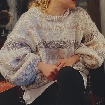Вязаный спицами сверху теплый свитер-оверсайз Jilli Jumper - Anne Ventzel