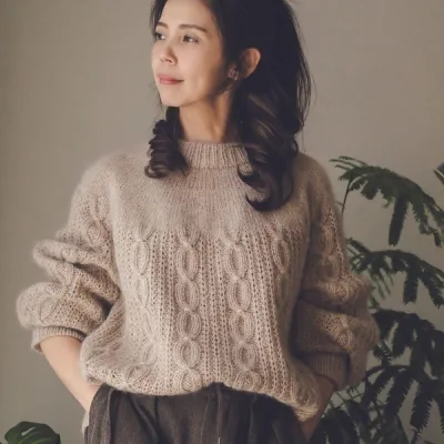 Вязаный свитер с косами Tessa Sweater - Irene Lin