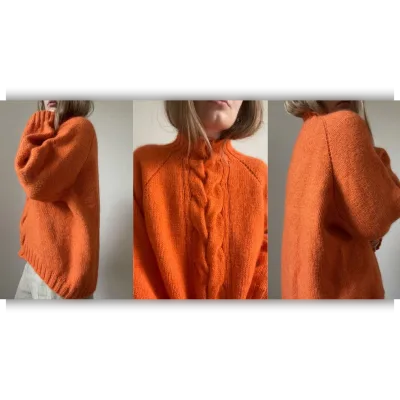 Вязаный свитер с косой Busan - Aegyoknit