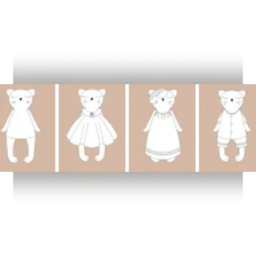 Выкройка кошки-сплюшки с набором одежды для сна. Коллекция с котиками Миу