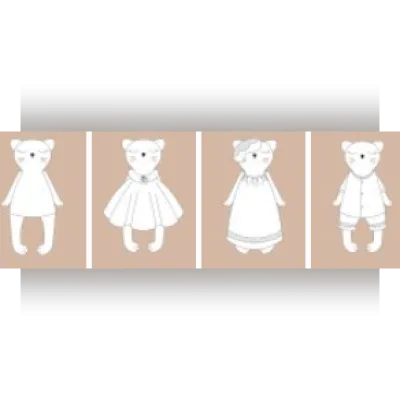 Выкройка кошки-сплюшки с набором одежды для сна. Коллекция с котиками Миу - Patterneasy