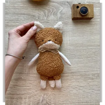 Выкройка Лисички с мастер классом по пошиву. Коллекция игрушки с ладошку