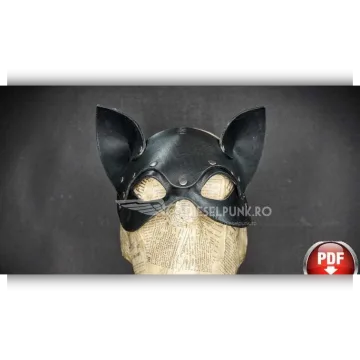 Выкройки масок из кожи. Кот и Кролик