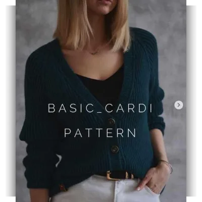 Взрослый кардиган Basic Cardi - Юлия Старикова