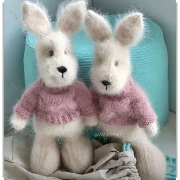 Зайка спицами rabbit_knit