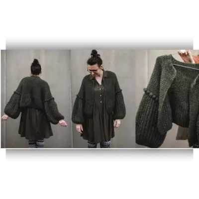 Жакет с шишечками Grey sheep bobble - Neringa Ruke