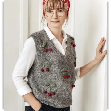 Жилет vest_cherry - mumshugsknit