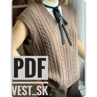 Жилет Vest_sk - spider_knit